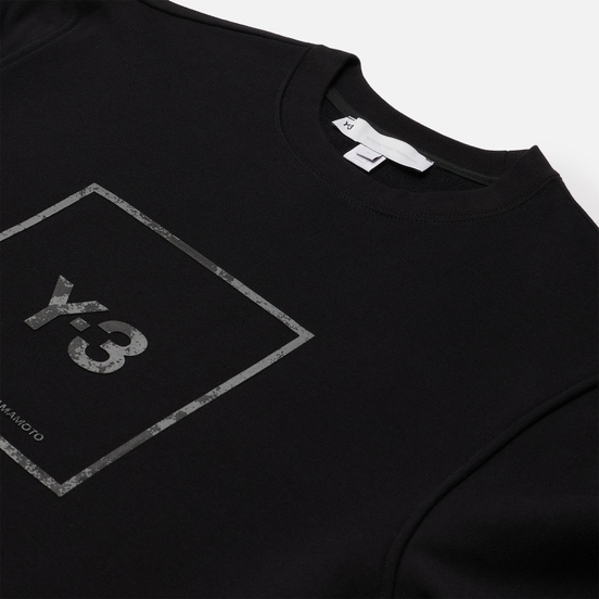 Мужская толстовка Y-3 Square Label Graphic Crew Neck Black