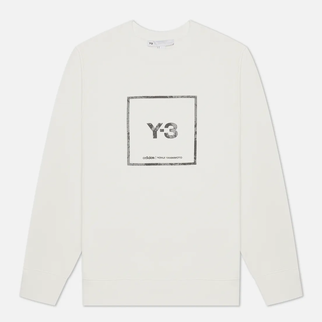 Y-3 Мужская толстовка Square Label Graphic Crew Neck