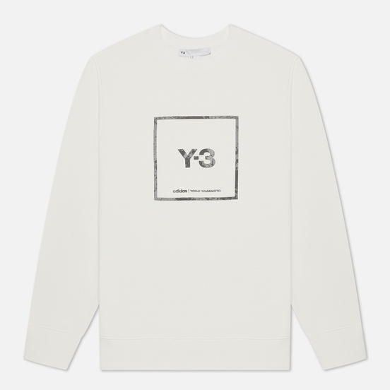Мужская толстовка Y-3 Square Label Graphic Crew Neck Core White