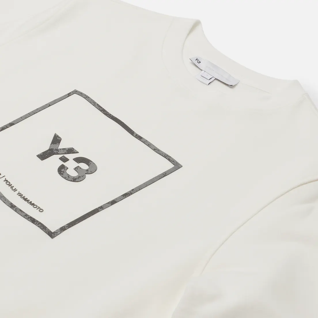 Y-3 Мужская толстовка Square Label Graphic Crew Neck