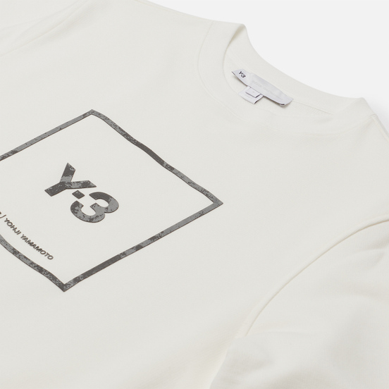 Мужская толстовка Y-3 Square Label Graphic Crew Neck Core White