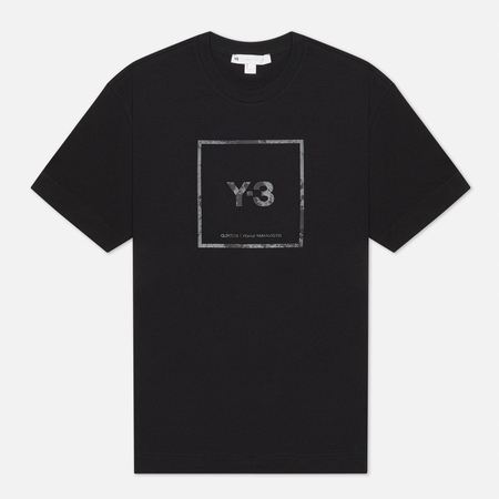 Мужская футболка Y-3 Square Label Graphic, цвет чёрный, размер M