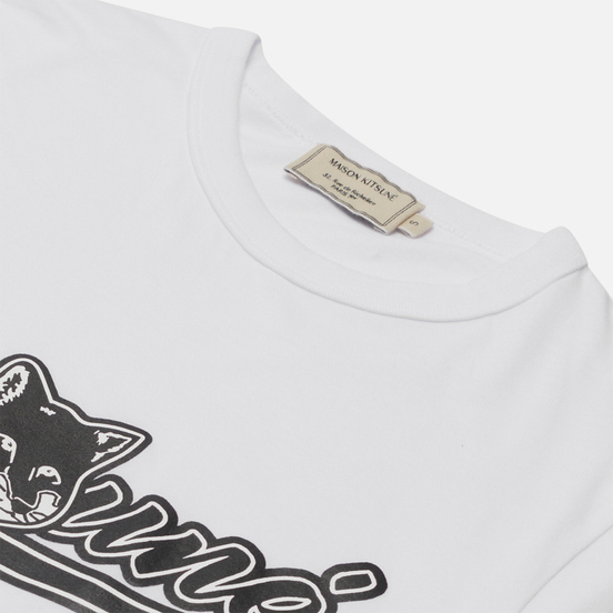 Женская футболка Maison Kitsune Varsity Fox Classic White