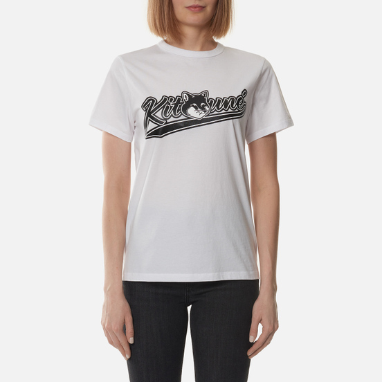 Женская футболка Maison Kitsune Varsity Fox Classic White