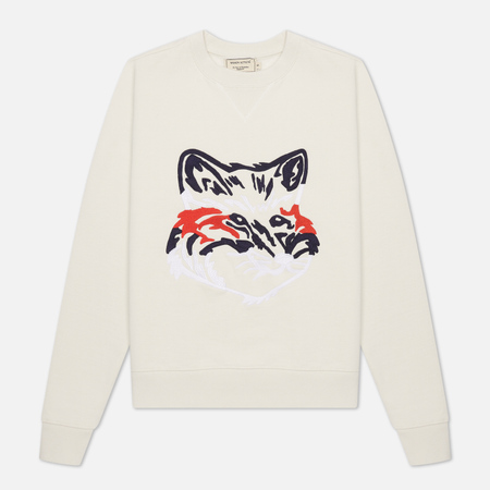Женская толстовка Maison Kitsune Big Fox Embroidery Regular, цвет белый, размер XS
