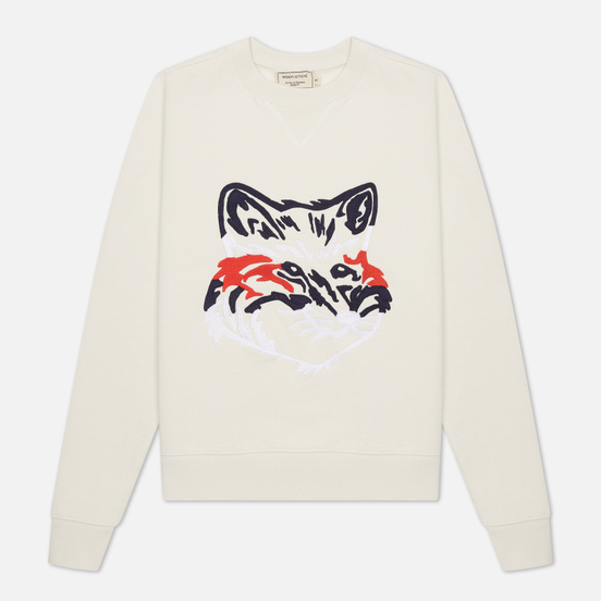 Женская толстовка Maison Kitsune Big Fox Embroidery Regular Off White