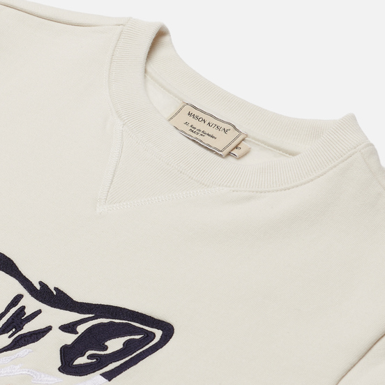 Женская толстовка Maison Kitsune Big Fox Embroidery Regular Off White