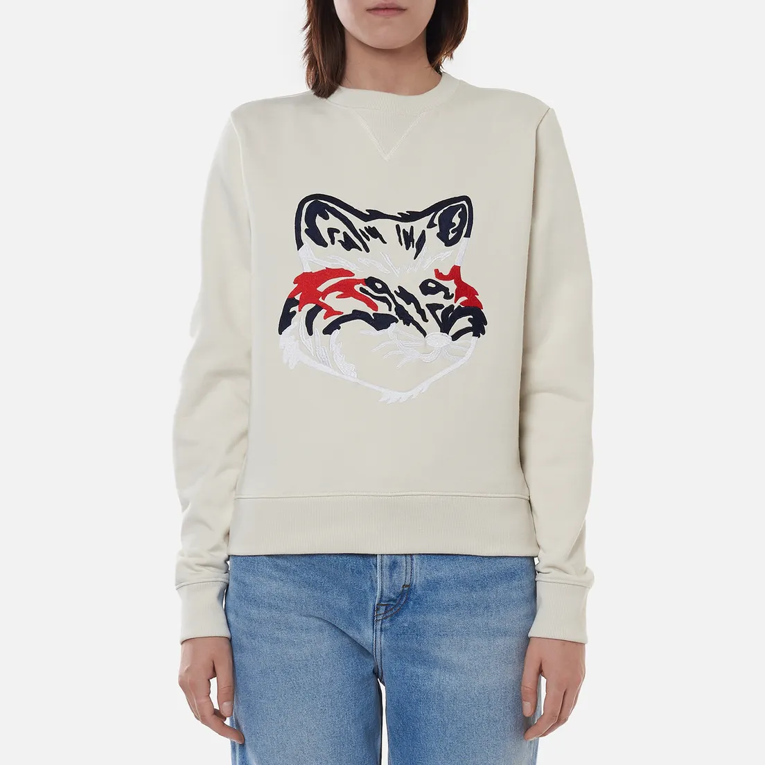 Maison Kitsune Женская толстовка Big Fox Embroidery Regular