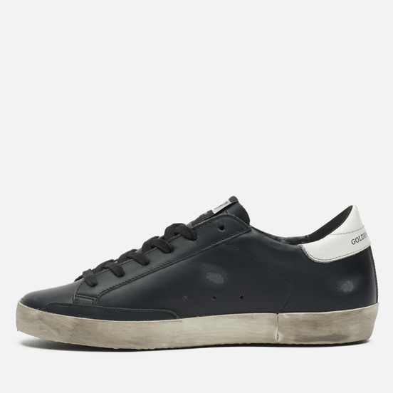 Женские кроссовки Golden Goose Super-Star Leather/Shiny Leather Star Black/White