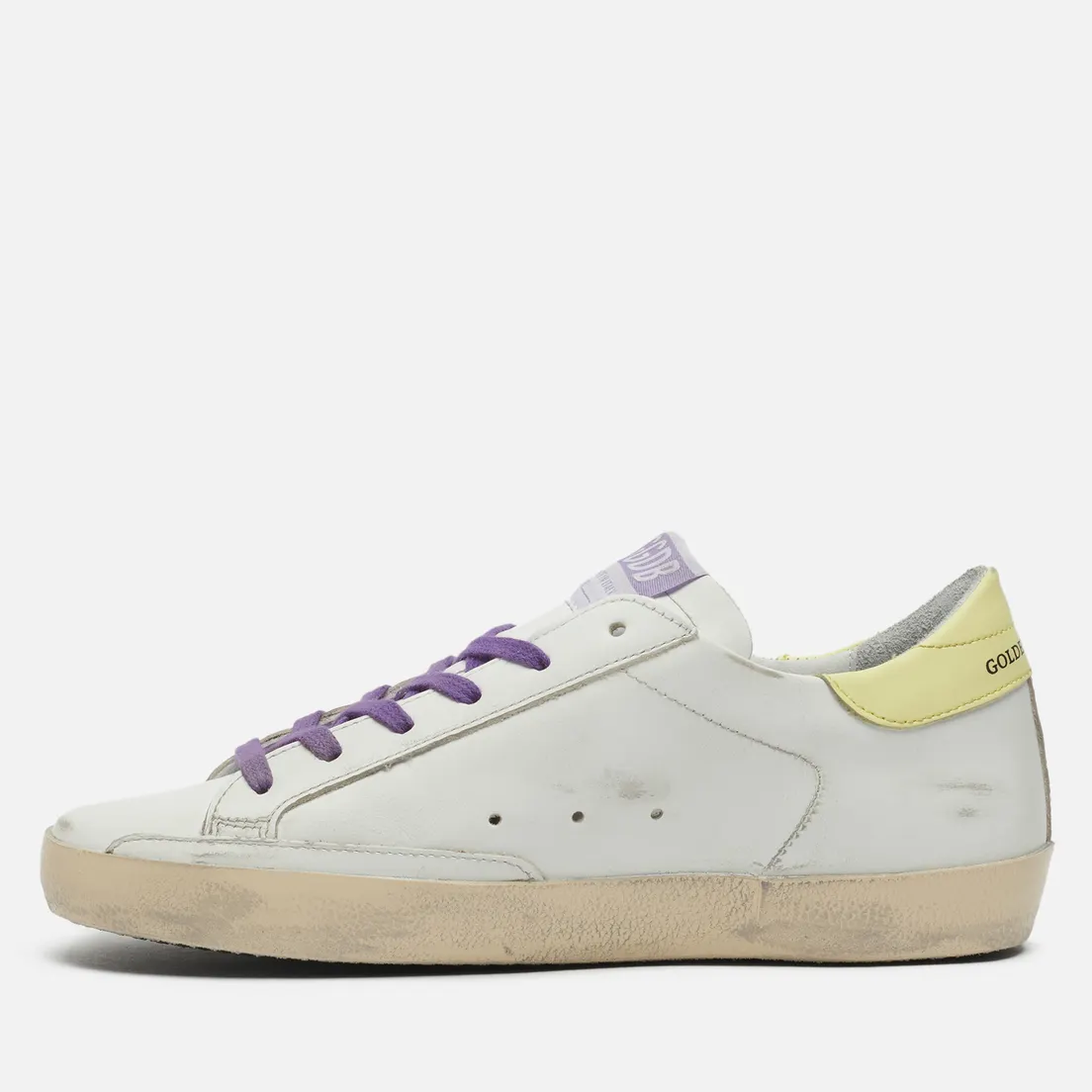 Golden Goose Женские кроссовки Super-Star Leather/Glitter Star