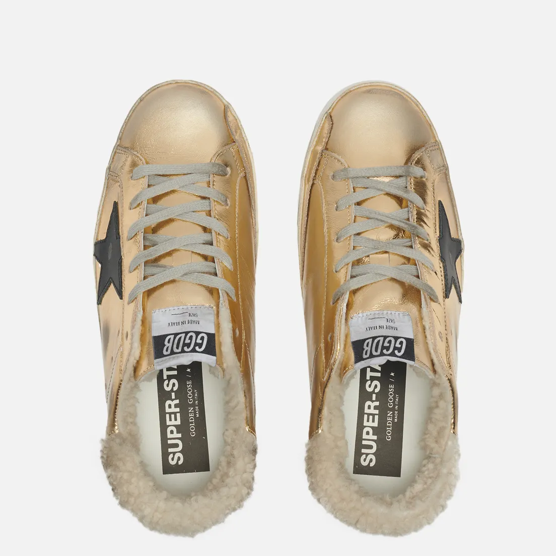 Golden Goose Женские кроссовки Super-Star Laminated/Suede Star