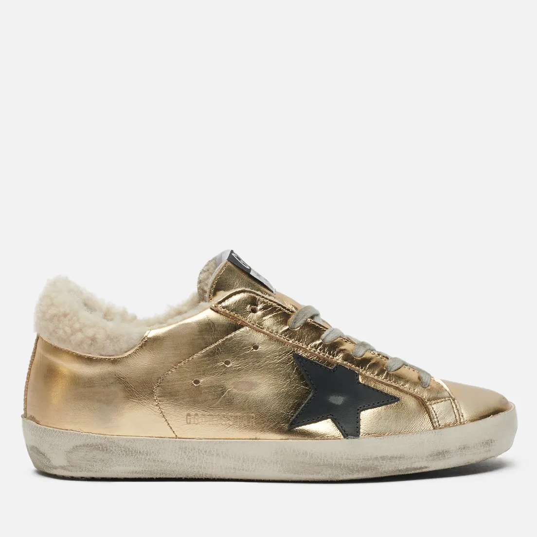 Golden Goose Женские кроссовки Super-Star Laminated/Suede Star