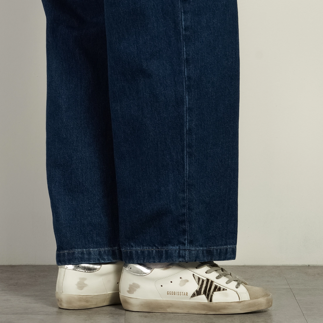 Golden Goose Женские кроссовки Super-Star Zebra Print Pony Skin Star