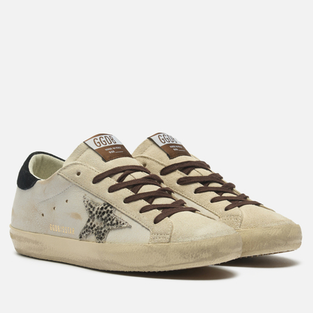 Женские кроссовки Golden Goose Super-Star Pois Horsy Star, цвет белый, размер 37 EU