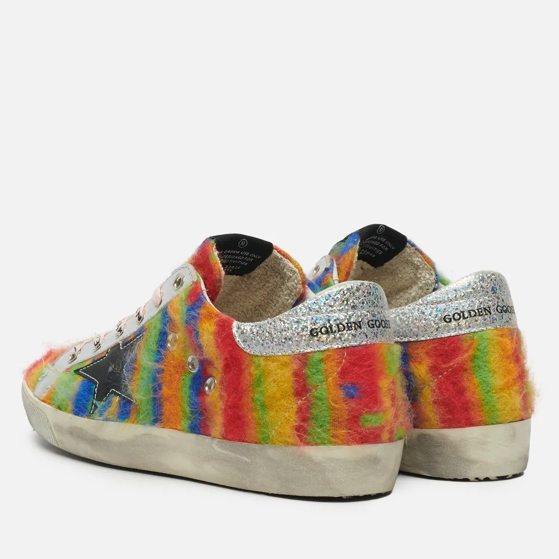 Golden Goose Женские кроссовки Super-Star Tie & Die Wool/Leather Star