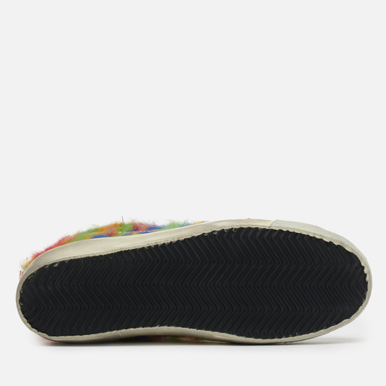 Женские кроссовки Golden Goose Super-Star Tie & Die Wool/Leather Star Multicolor/Black/Silver
