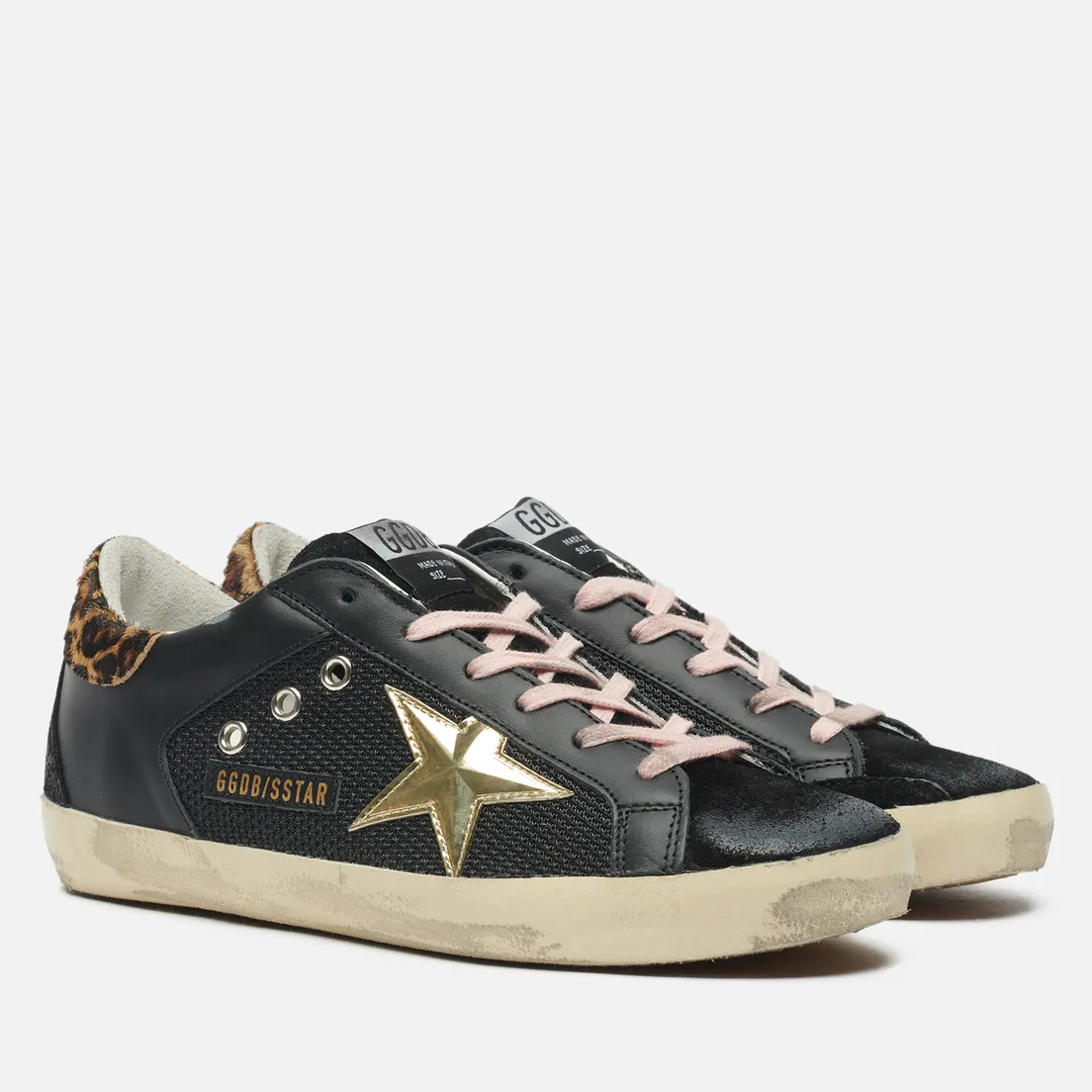 Golden Goose Женские кроссовки Super-Star Leather/Spur 3D Star