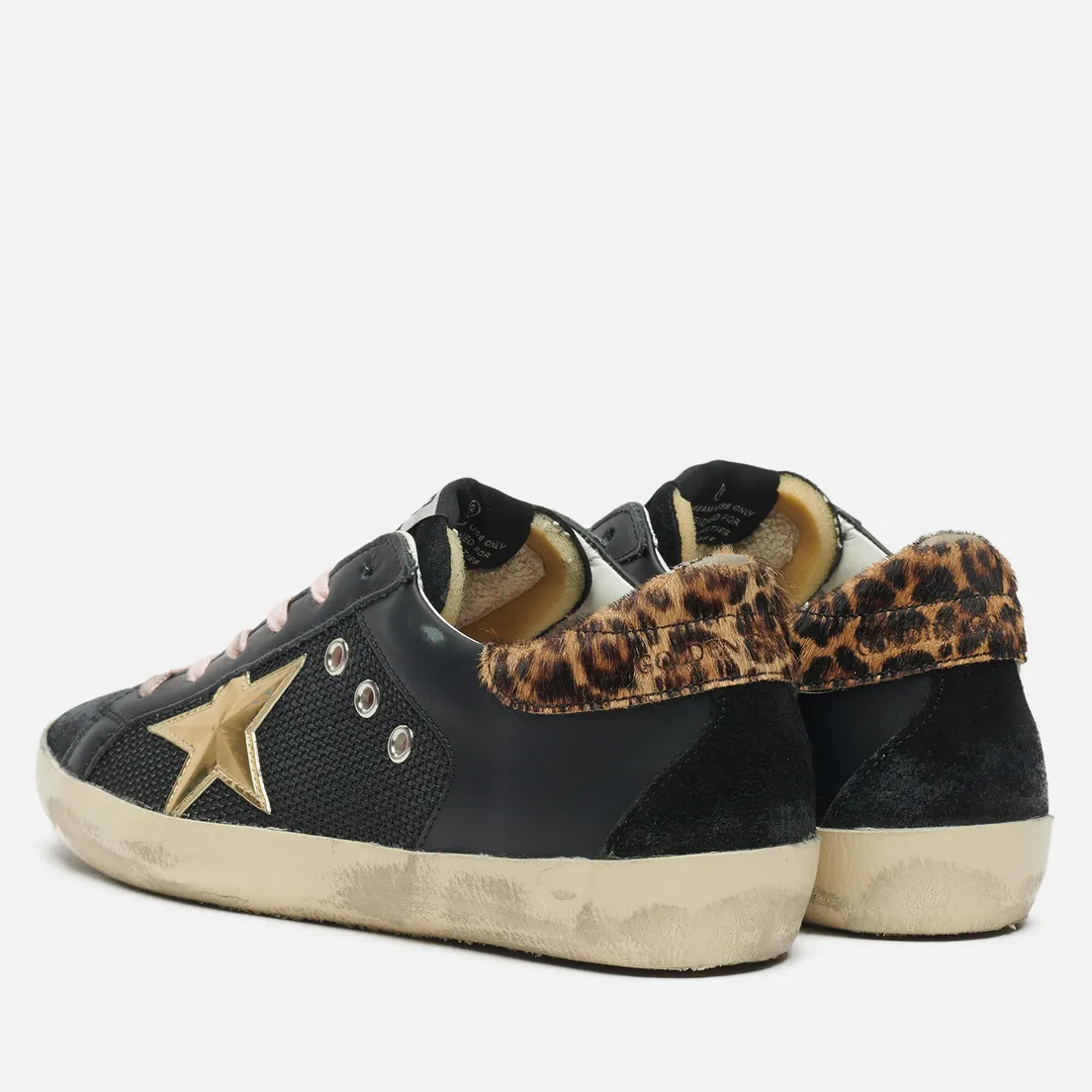 Golden Goose Женские кроссовки Super-Star Leather/Spur 3D Star