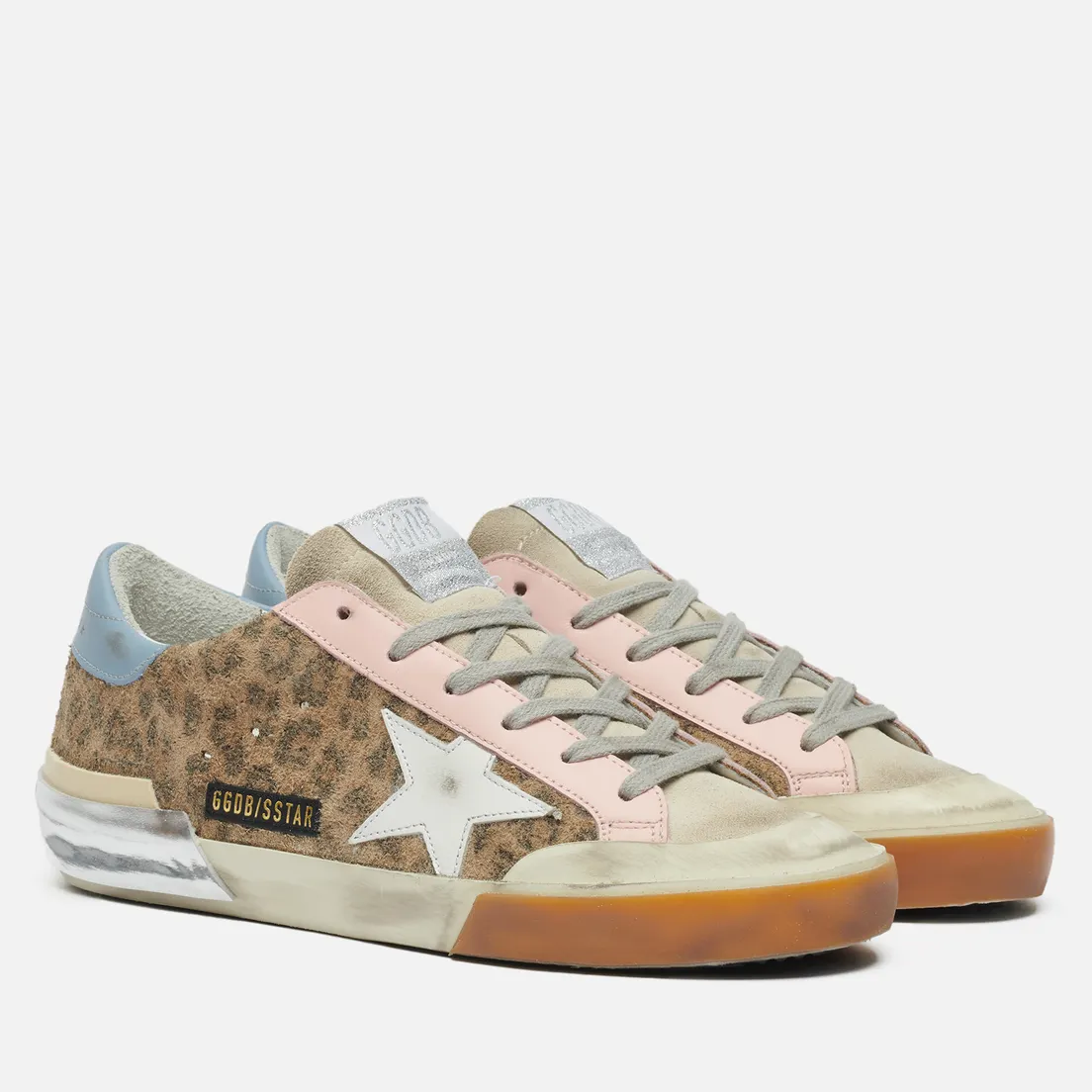Golden Goose Женские кроссовки Super-Star Penstar Leopard Print Suede/Leather Star