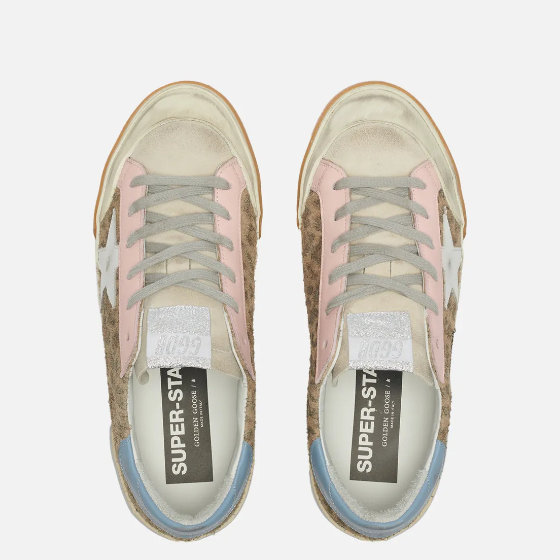 Golden Goose Женские кроссовки Super-Star Penstar Leopard Print Suede/Leather Star
