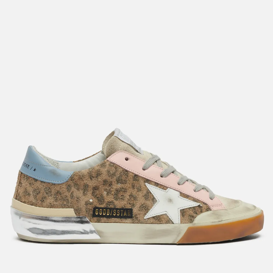 Golden Goose Женские кроссовки Super-Star Penstar Leopard Print Suede/Leather Star