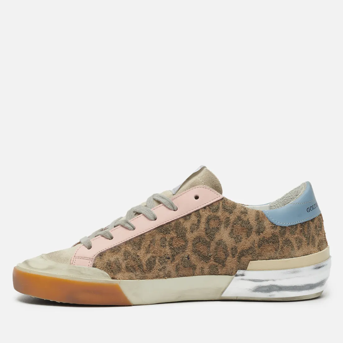 Golden Goose Женские кроссовки Super-Star Penstar Leopard Print Suede/Leather Star