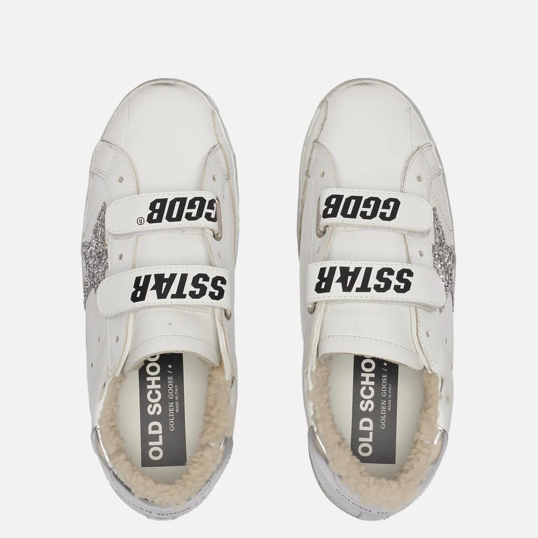 Golden Goose Женские кроссовки Old School Leather/Glitter Star
