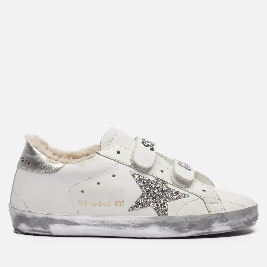 Golden Goose Женские кроссовки Old School Leather/Glitter Star