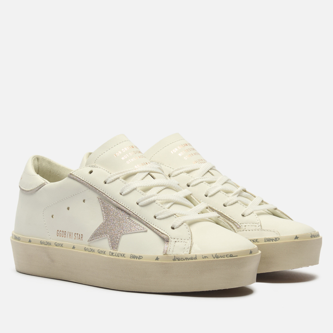 Женские кроссовки Golden Goose Hi Star Glitter Star