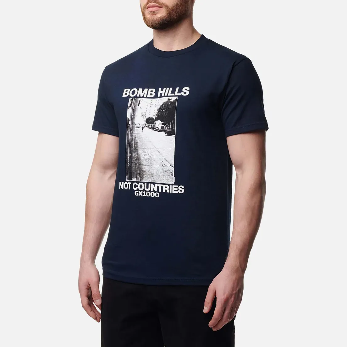 GX1000 Мужская футболка Bomb Hills Not Countries