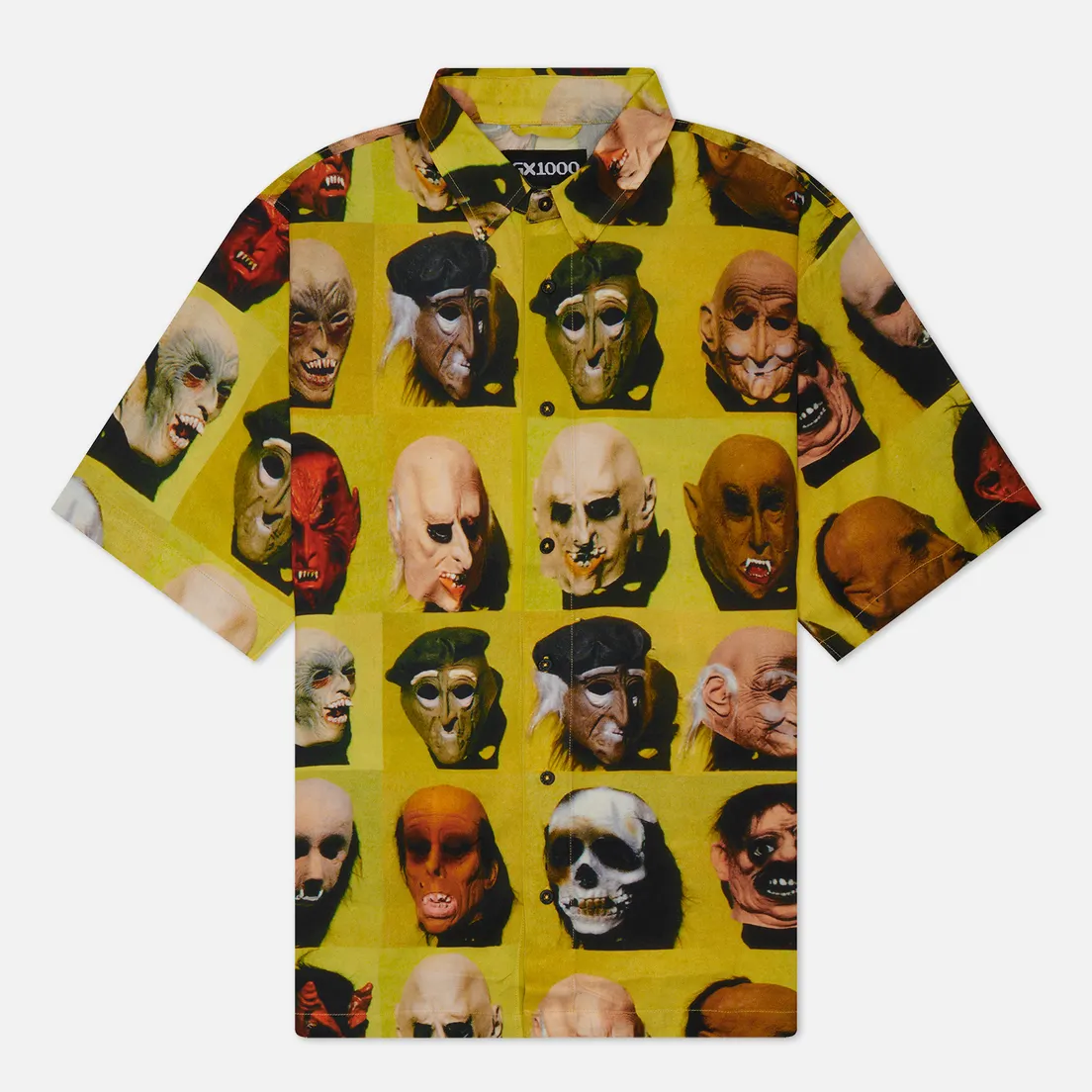 GX1000 Мужская рубашка Rayon Mask Button Up