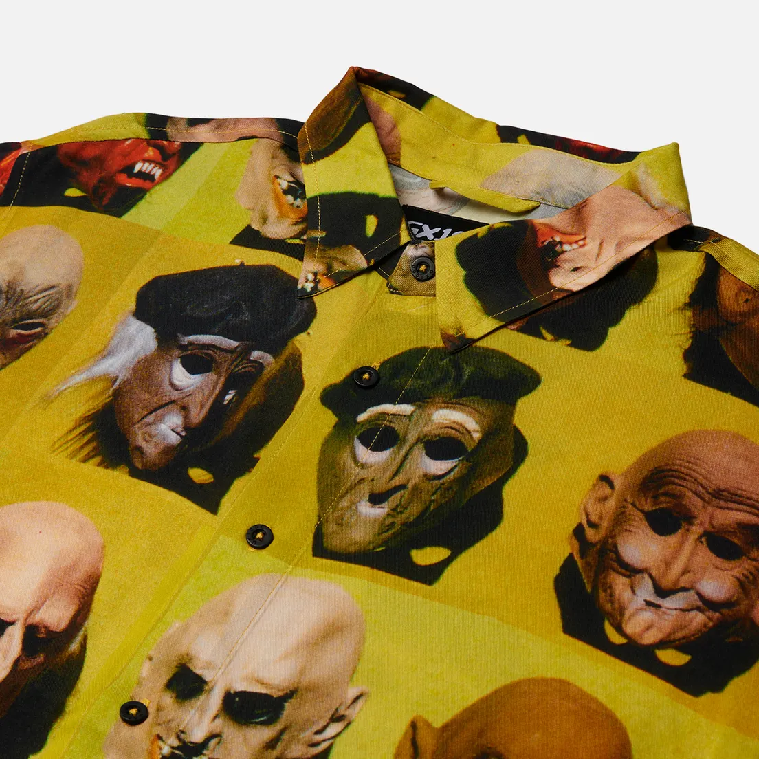 GX1000 Мужская рубашка Rayon Mask Button Up