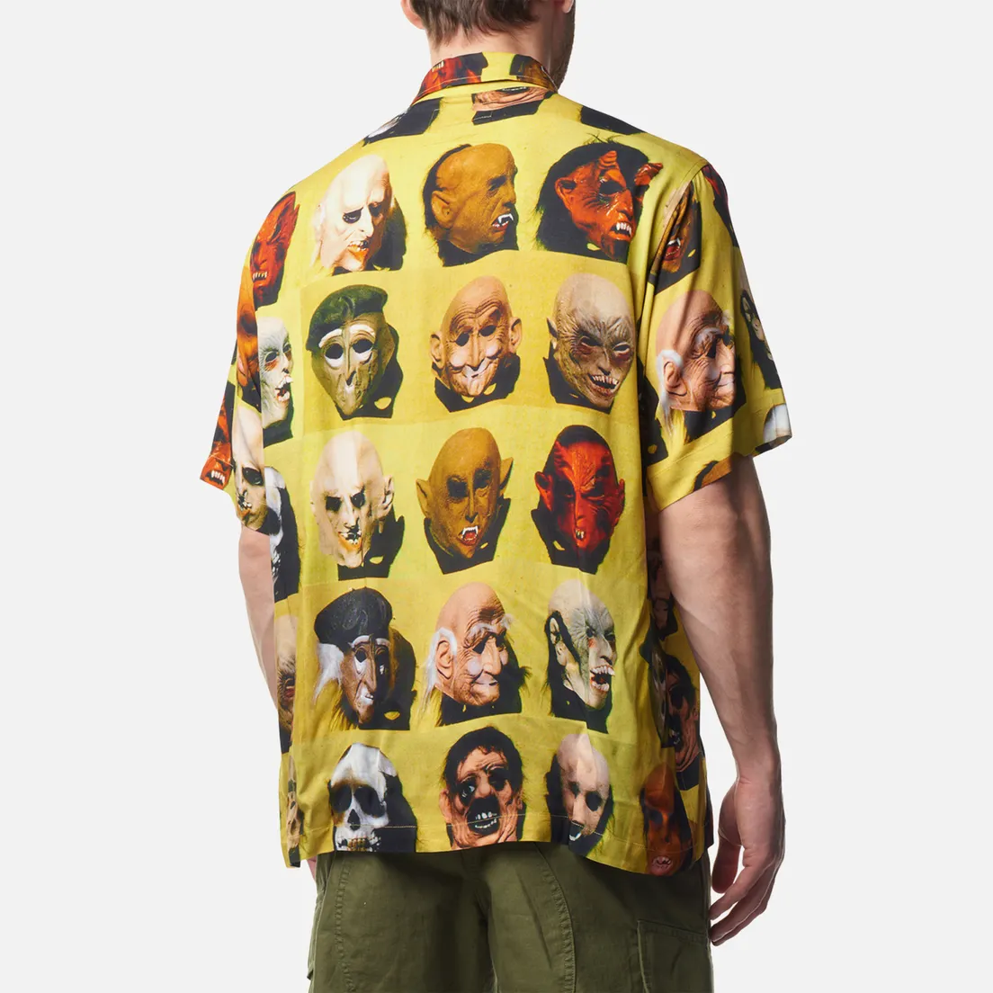GX1000 Мужская рубашка Rayon Mask Button Up