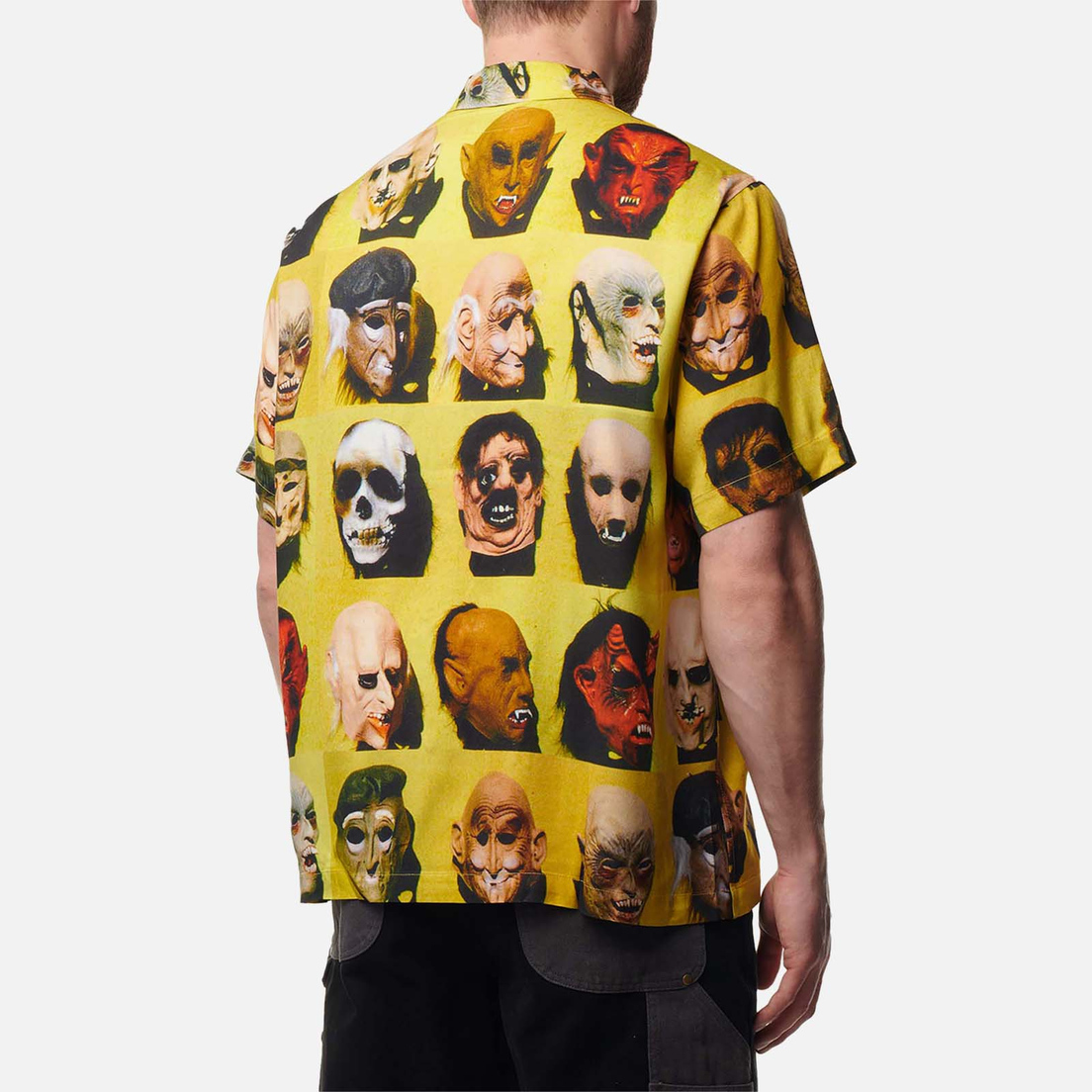 GX1000 Мужская рубашка Rayon Mask Button Up