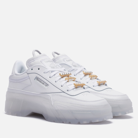 Женские кроссовки Reebok x Cardi B Club C White/White/White