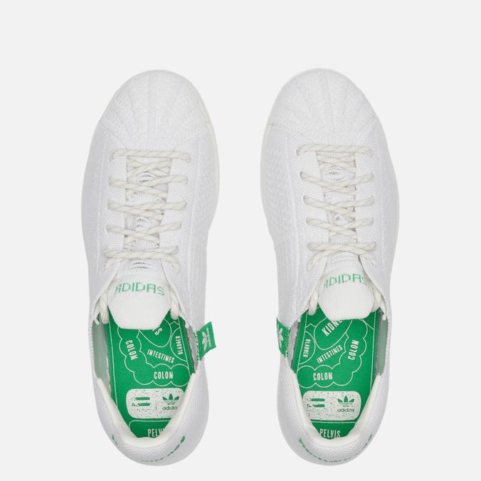 Мужские кроссовки adidas Originals, цвет белый, размер 44.5 GX0194 x Pharrell Williams Superstar Primeknit - фото 2