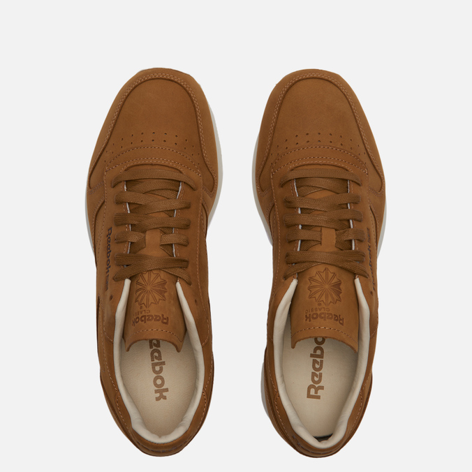Мужские кроссовки Reebok, цвет коричневый, размер 40.5 GX0665 Classic Leather Lux PW - фото 2