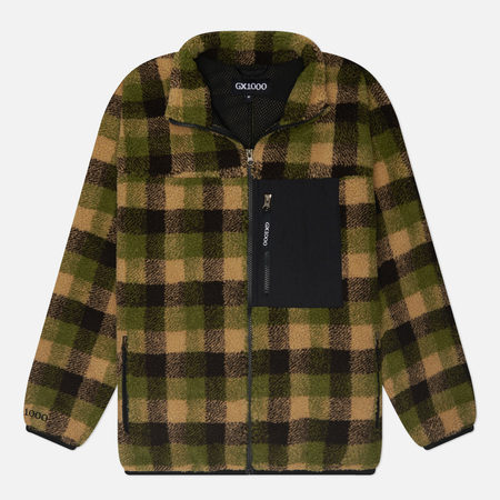 фото Мужская толстовка gx1000 sherpa fleece, цвет зелёный, размер s