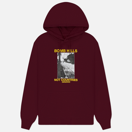 Мужская толстовка GX1000 Bomb Hills Not Countries Hoodie, цвет бордовый, размер L