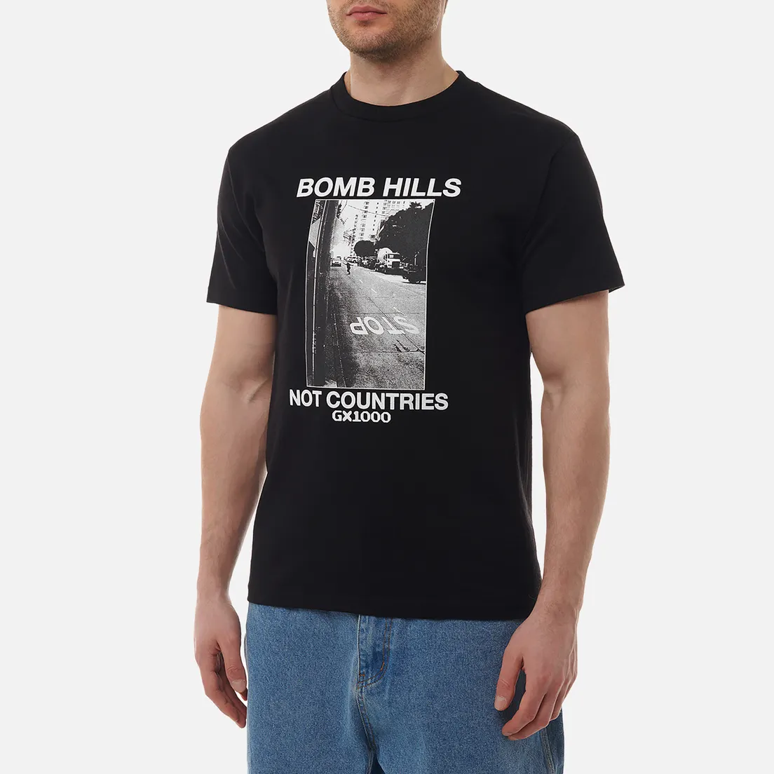 GX1000 Мужская футболка Bomb Hills Not Countries
