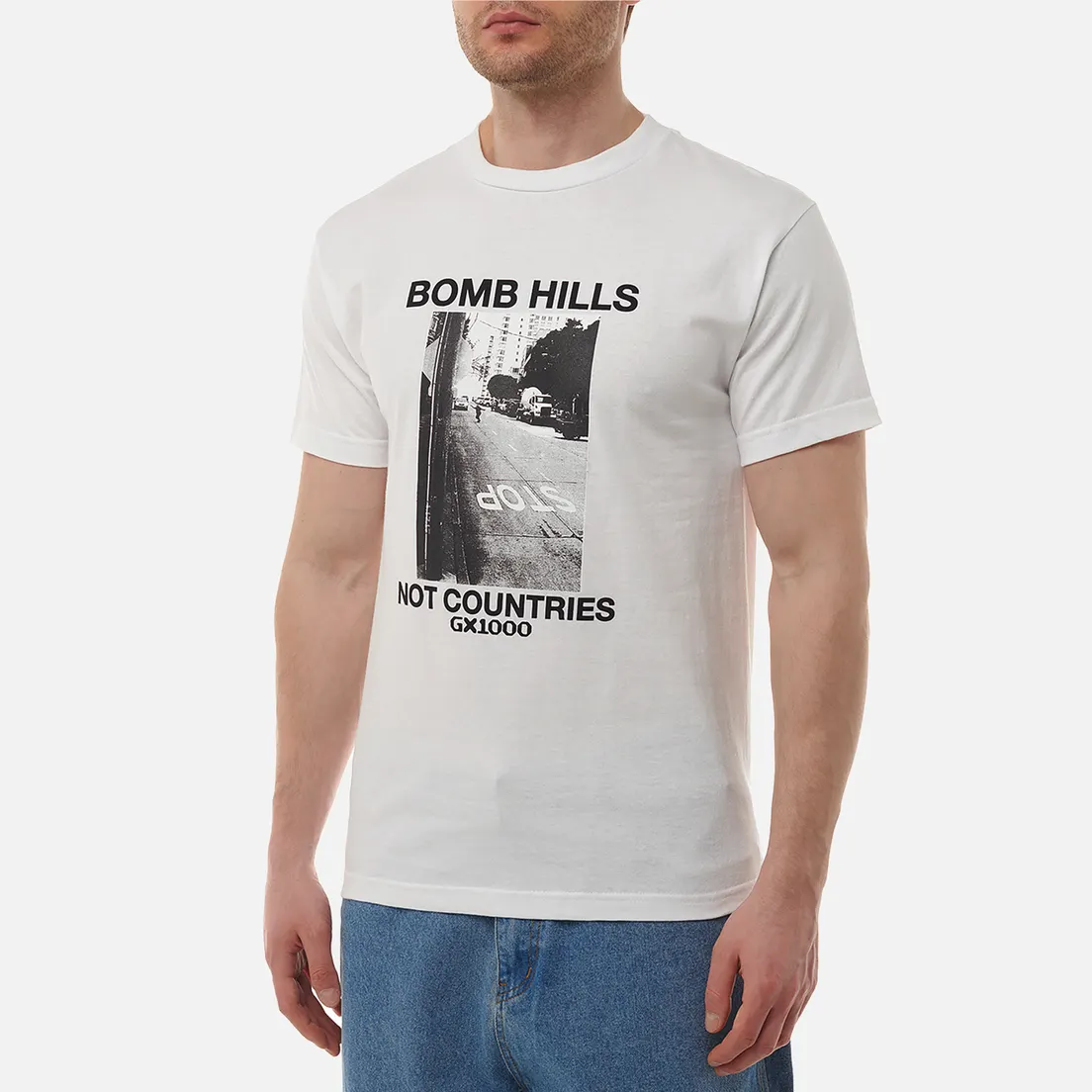 GX1000 Мужская футболка Bomb Hills Not Countries