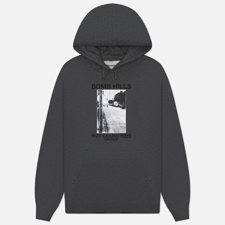 Мужская толстовка GX1000 Bomb Hills Not Countries Hoodie, цвет серый, размер XL