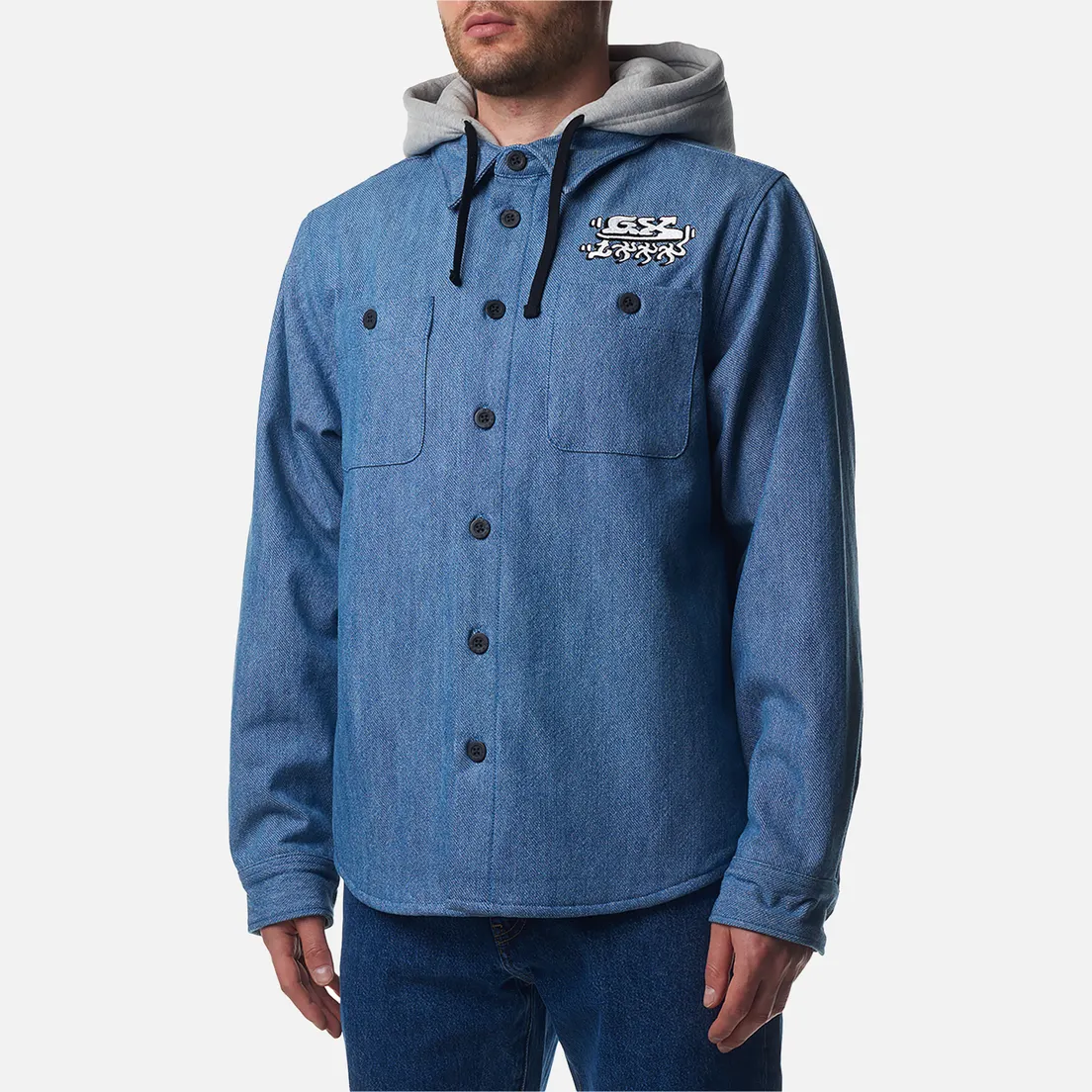 GX1000 Мужская джинсовая куртка Denim Hooded