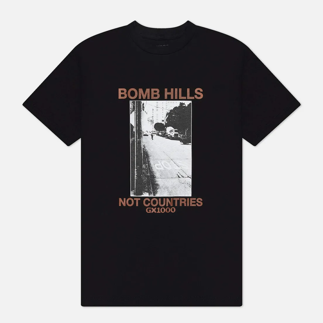 GX1000 Мужская футболка Bomb Hills Not Countries