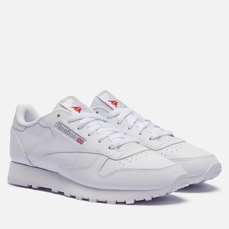 фото Женские кроссовки reebok classic leather, цвет белый, размер 36 eu