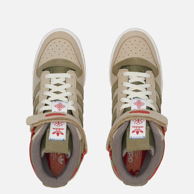 Мужские кроссовки adidas Originals, цвет бежевый, размер 43.5 GY1807 Forum Mid - фото 2