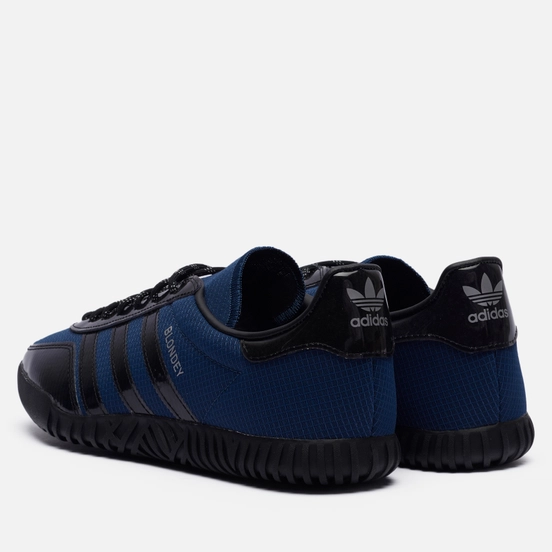adidas gazelle silver green womens ADIDAS X BLONDEY GAZELLE INDOOR NAVY / BLACK– Bluetile Skateboards main image 1