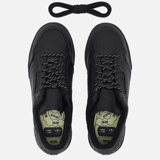 Кроссовки adidas Originals x Pharrell Williams Continental 80 Core Black/Core Black/Core Black