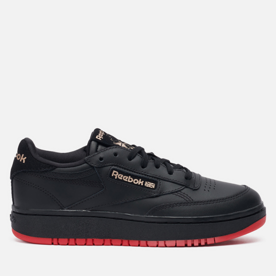 Женские кроссовки Reebok x Cardi B Club C Coated Core Black/Vector Red/Rose Gold