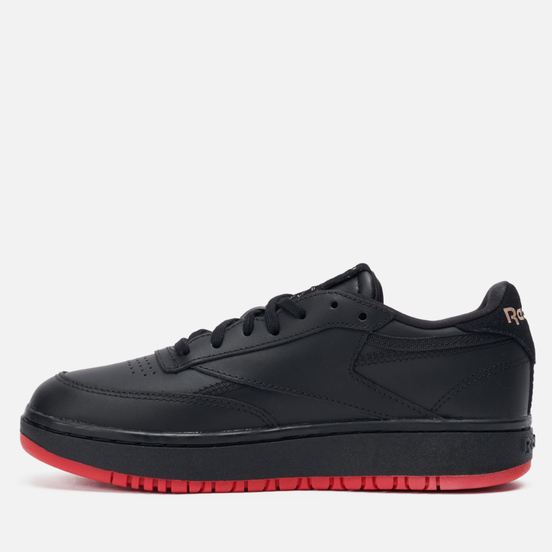 Женские кроссовки Reebok x Cardi B Club C Coated Core Black/Vector Red/Rose Gold